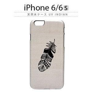 【★iPhone6/6s ケース】 天然木 Man&Wood  UV Indian（インディアン）
