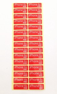 ＜店舗・ディスプレイ用品＞iPhone6s商品の販売に。　iPhone6s用シール