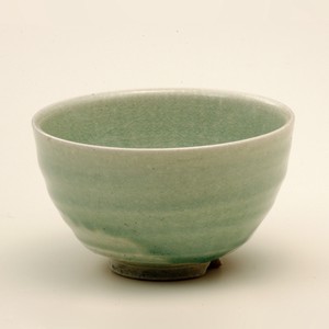 【信楽焼】明山窯作・緑釉茶碗