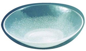 吉沼硝子　硝子和食器　白雪15　40cm　丸盛込皿