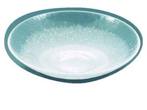 吉沼硝子　硝子和食器　白雪16　31cm　丸盛込皿