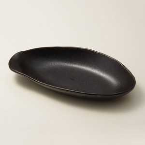 Shigaraki ware Plate Jet Black