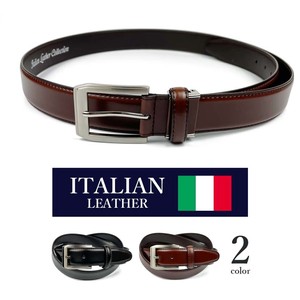 Belt Cattle Leather Stitch Genuine Leather Men's 2-colors
