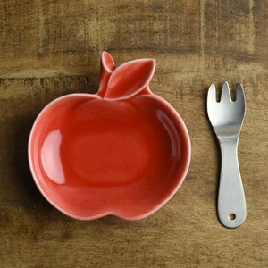 Mino ware Main Plate Red Apple Miyama Western Tableware Made in Japan