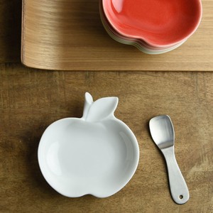 Mino ware Main Plate Apple White Miyama Western Tableware Made in Japan