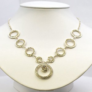 Rhinestone Silver Chain Necklace Gift