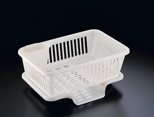 【サンコープラスチック】皿立て水切りかご　タテ型スリムタイプ
