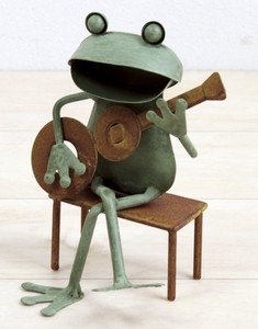 カエルギターチェアー【ブリキ/カエル/蛙】