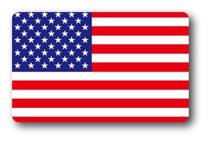 SK-207 国旗ステッカー アメリカ（U.S.A.） 国旗100円ステッカー スーツケースステッカー