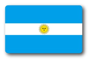 SK-208 国旗ステッカー アルゼンチン（ARGENTINA） 国旗100円ステッカー スーツケースステッカー