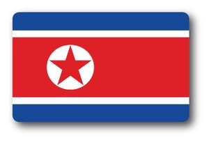 SK-223 国旗ステッカー 朝鮮（NORTH KOREA） 国旗100円ステッカー スーツケースステッカー
