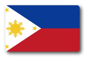 SK-227 国旗ステッカー フィリピン（PHILIPPINES） 国旗100円ステッカー