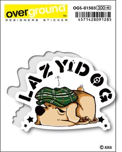 OGS-1503/ASKA/Lazy dog sato （アーティストグッズ、イラストレーターステッカー）