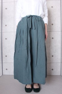 【2019定番人気商品】日本製　東炊きリネンタックギャザースカート　№8304