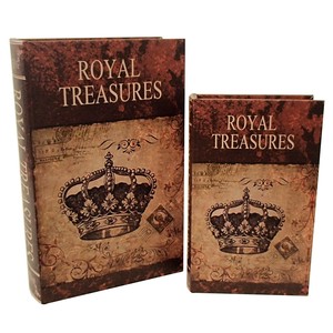 【送料無料】ブックボックス/『ROYAL TREASURES』ブック型収納ボックス/小物入れ/インテリア雑貨