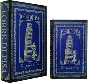【送料無料】ブックボックス『TORRE DI PISA』ブック型収納ボックス/小物入れ/インテリア雑貨