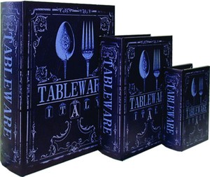【送料無料】ブックボックス『TABLEWARE』ブック型収納ボックス/小物入れ/インテリア雑貨/アパレル店舗