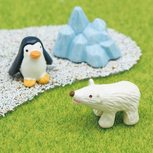ミニミニフレンズセット　シロクマ&ペンギン　（ノーティーアニマル/ガーデンマスコット/インテリア）