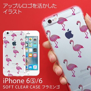 【iPhone6s/6 ケース】ソフトクリアケース フラミンゴ