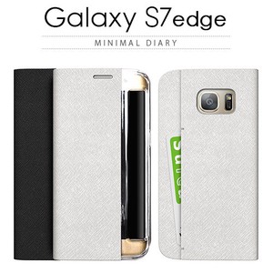 【 Galaxy S7 edge ケース】手帳型 Minimal Diary（ミニマルダイアリー）