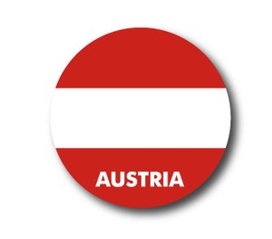 国旗缶バッジNO. CBFG-027　AUSTRIA（オーストリア）