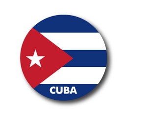 国旗缶バッジNO. CBFG-030　CUBA（キューバ）