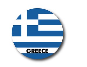 国旗缶バッジNO. CBFG-031　GREECE（ギリシャ）