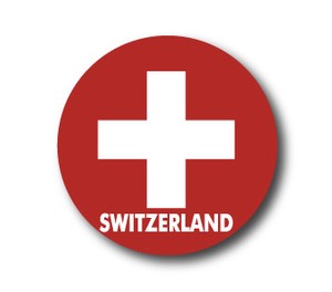 国旗缶バッジNO. CBFG-035　SWITZERLAND（スイス）
