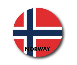 国旗缶バッジNO. CBFG-046　NORWAY（ノルウェー）