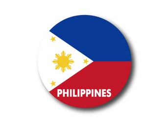 国旗缶バッジNO. CBFG-048　PHILIPPINES（フィリピン）