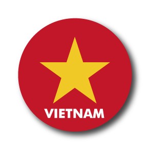 国旗缶バッジNO. CBFG-051　VIETNAM（ベトナム）