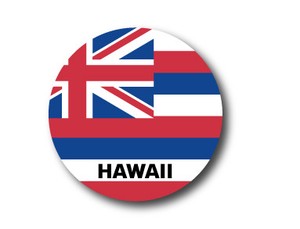 国旗缶バッジNO. CBFG-062　HAWAII（ハワイ）