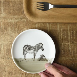Mino ware Main Plate Zebras M Miyama Western Tableware Made in Japan
