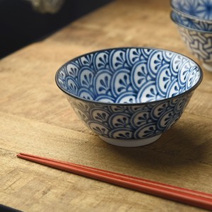 Mino ware Donburi Bowl Seigaiha M Made in Japan