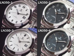 Lugano(ルガノ)ユニセックス腕時計　メタルウォッチ　日本製ムーブメント　カレンダー表示　5気圧防水