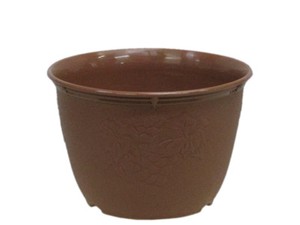 【表面に模様の入った植木鉢です】ビオラデコ5号　チョコブラウン
