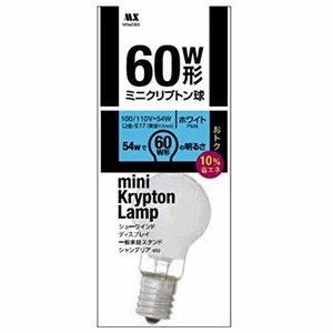 ミニクリプトン球 60W型 1P ホワイト M5-2065 【1個】
