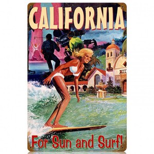 【スティールサイン】【ビーチ ＆ スポーツ】CALIFORNIA SURFER PT-V-560