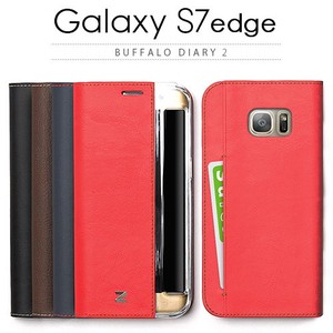 【 Galaxy S7 edge ケース】手帳型 Buffalo Diary2（バッファローダイアリー2）