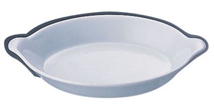 ロイヤル　小判グラタン皿　ホワイト