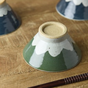 手しごと 13cm富士山型茶碗 みどり 富士山[H161][日本製/美濃焼/和食器]