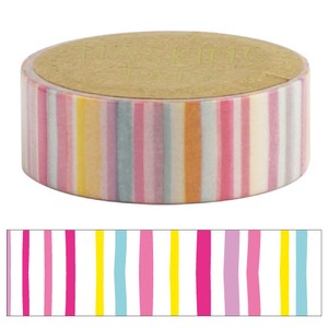 DECOLE Washi Tape Colorful Stripes Washi Tape Stationery M