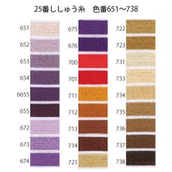 25番ししゅう糸 単色（651〜738）【材料】