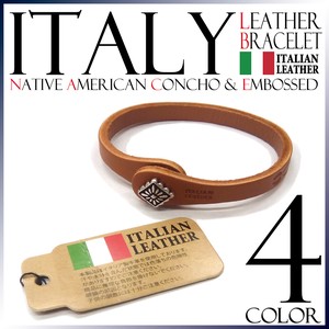 ■人気■ ITALIAN LEATHER ブレスレット ネイティブ ナバホ コンチョ ITALY 本革 メンズ 売れ筋