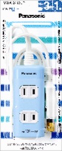 パナソニック　WHA2413LP　ザ・タップQ　ブルー　1M 【 充電器・SD・モバイル 】