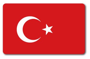 SK-247/国旗ステッカー　トルコ（TURKEY） 国旗100円ステッカー スーツケースステッカー