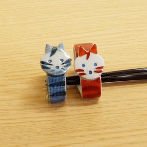 Hasami ware Chopsticks Rest Cat Rings Made in Japan