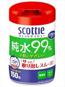 日本製紙クレシア　スコッティ　ウェットティッシュー　150枚 【 ウェットティッシュ 】