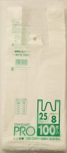 日本サニパック　ポリ袋　レジ袋25号150　250×350×0.015mm 白 高密度ポリエチレン
