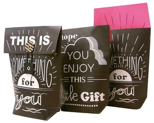 Fancy Paper Bag Gift black Presents Stationery